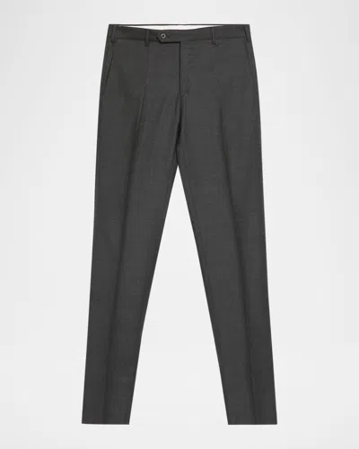 Zanella Men & Apos;s Parker Sharkskin Trousers In Gray