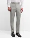 Zanella Men's Devon Super 120s Blend Trousers In Light Grey 1