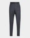 Zanella Men's Devon Wool And Silk Flat-front Pants