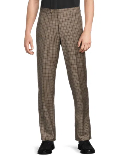 Zanella Men's Devon Wool Classic-fit Dress Pants In Multi