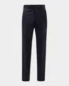 Zanella Devon Wool Straight Leg Pants In Blue