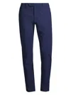 Zanella Parker Classic Wool Sharkskin Dress Pants In Animal Print