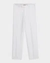 Zanella Men's Parker Linen Flat-front Pants