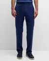 Zanella Men's Parker Platinum Super 130s Trousers In Med Blue 0