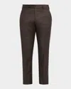 Zanella Men's Parker Sharkskin Trousers In Animal Print