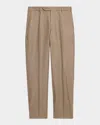 Zanella Men's Parker Sharkskin Trousers In Brown