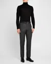 Zanella Men's Parker Wool Nailhead Trousers In Charcoal