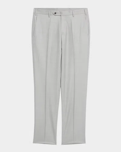 Zanella Men's Parker Wool Pindot Flat-front Pants