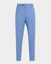 Zanella Men's Parker Wool Plaid Flat-front Pants