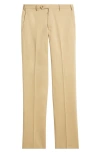 Zanella Parker Flat Front Stretch Cotton Pants In Neutral