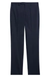 Zanella Parker Flat Front Stretch Cotton Pants In Navy