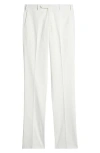 Zanella Parker Flat Front Stretch Cotton Pants In White
