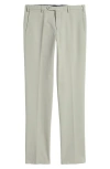 Zanella Parker Flat Front Stretch Pants In Light Grey