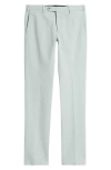 Zanella Parker Flat Front Stretch Pants In Light Pastel Green