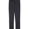 Zanella Parker Flat Front Wool Dress Pants In Blue
