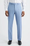 Zanella Parker Flat Front Wool Dress Pants In White