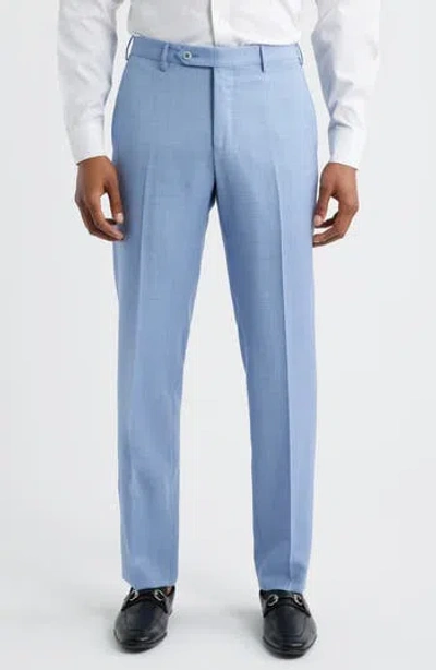 Zanella Parker Flat Front Wool Dress Pants In White