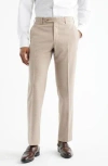 Zanella Parker Flat Front Wool Dress Pants In Neutral