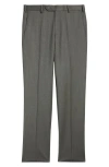 Zanella Parker Flat Front Wool Dress Pants In Green