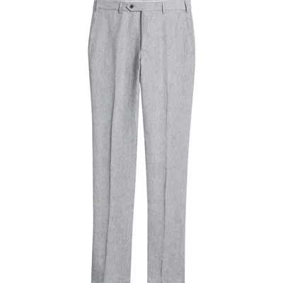 Zanella Parker Linen Pants In Gray