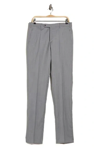 Zanella Parker Platinum Super 130's Gabardine Dress Pants In Gray