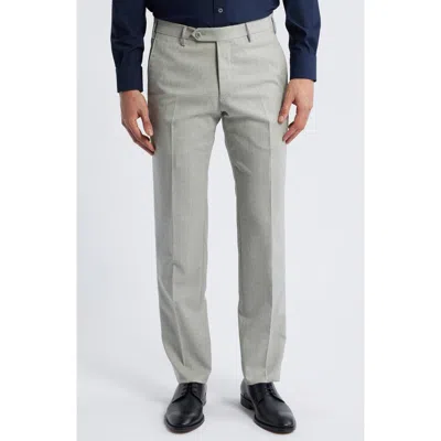 Zanella Parker Stretch Wool Trousers In Gray