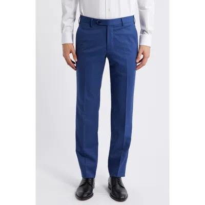 Zanella Parker Stretch Wool Trousers In Blue