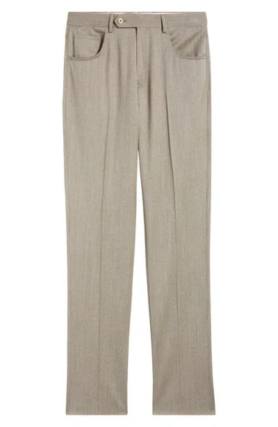 Zanella Parker Stretch Wool Trousers In Gray