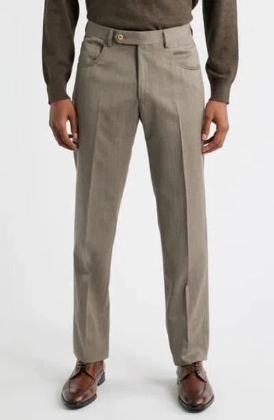 Zanella Parker Stretch Wool Trousers In Gray