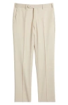 Zanella Parker Stretch Wool Trousers In Light Khaki