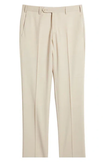 Zanella Parker Stretch Wool Trousers In Light Khaki