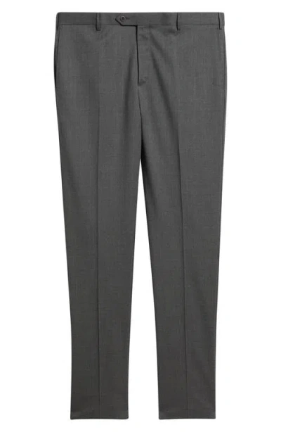 Zanella Parker Stretch Wool Trousers In Gray