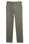 Zanella Parker Stretch Wool Trousers In Olive