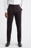 Zanella Parker Stretch Wool Trousers In Brown