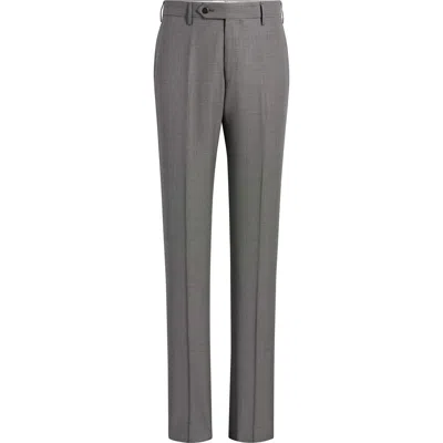 Zanella Parker Wool Trousers In Light Grey