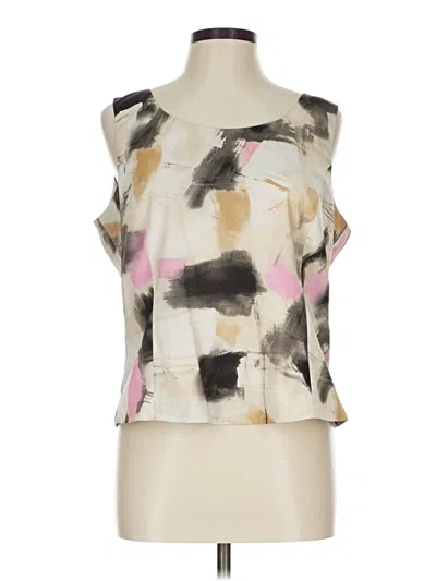 Pre-owned Zanella Sleeveless Blouse In White