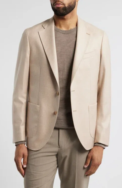 Zanella Travisio Tan Wrinkle Resistant Cashmere Sport Coat In Neutral