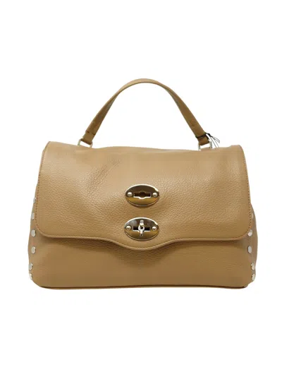 Zanellato 068010-0050000-z0260 Postina Daily Giorno S Cappuccino Leather Handbag In Beige