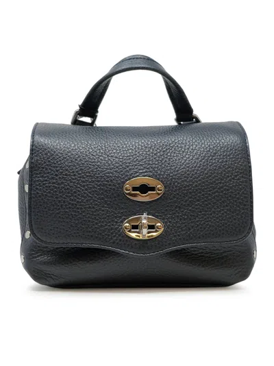Zanellato 068010-0050000-z0520 Dark Navy Postina Daily Giorno Baby Leather Handbag In Blue