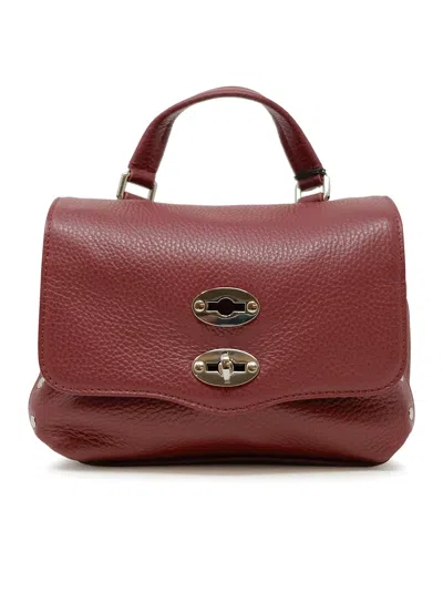 Zanellato 068010-0050000-z0940 Red Opera Postina Daily Giorno Baby Leather Handbag In Burgundy