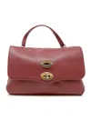 Zanellato 068010-0050000-z0940 Red Opera Postina Daily Giorno S Leather Handbag In Burgundy
