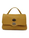 Zanellato 068090-01120000-z1050 Yellow Giallone Postina Centauro S Leather Handbag In Yellow