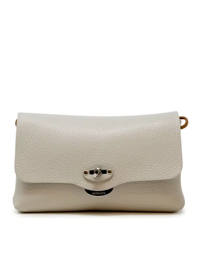 Zanellato 068331-0040000-z1192 White Bianchetto Lettera Daily S Leather Clutch