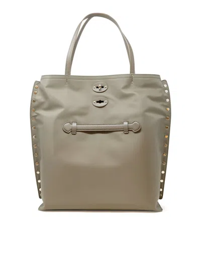 Zanellato 069800-2000000-z0432 Green San Marco A Spasso Tokyo M Leather/fabric Handbag In Green Olive