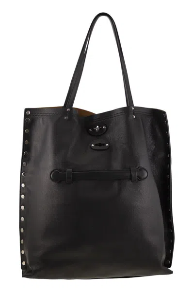Zanellato A' Spasso - Leather Handbag M In Black