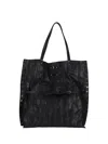 Zanellato Textured Tote Bag Featuring Studded Accents In Black