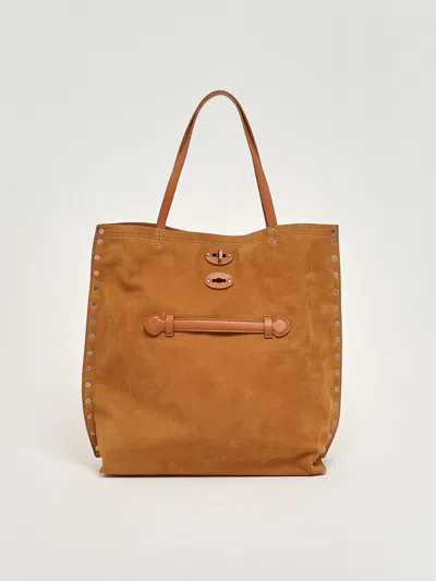 Zanellato A Spasso Jones M Shoulder Bag In Brown