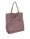 Zanellato Saeta Medium Leather Tote Bag With Studded Detailing In Brown