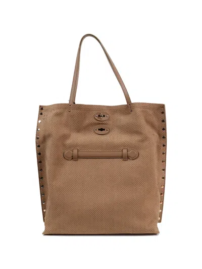 Zanellato A' Spasso® Studded-embellishment Tote Bag In Red