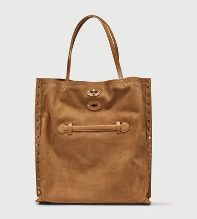 Zanellato A' Spasso - Suede Handbag M In Blue